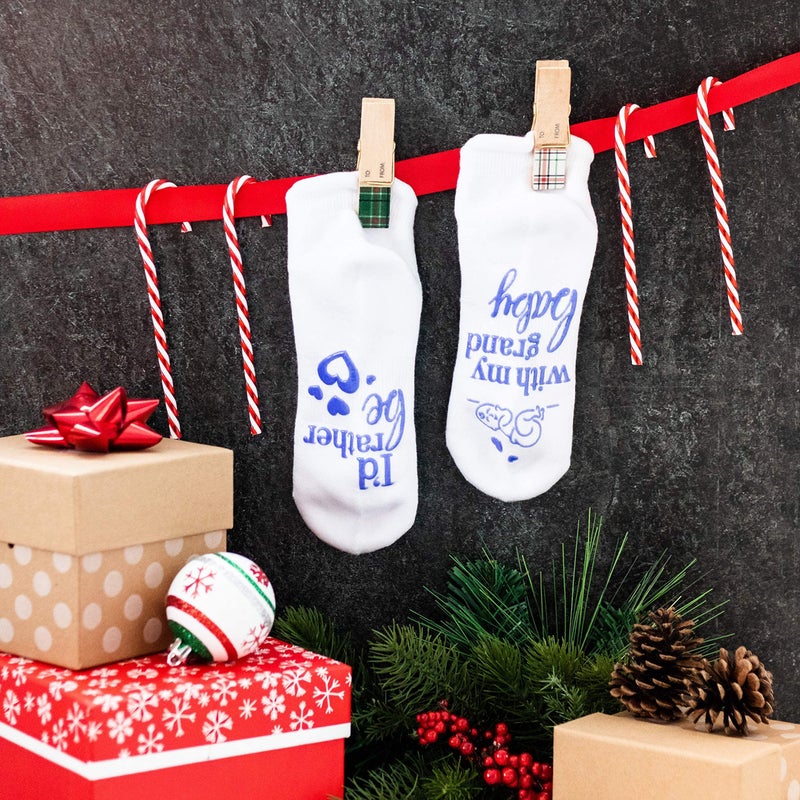 Lavley Funny Grandparent Socks - Gift For Grandmas & Expecting Grandparents (I'd Rather Be) One Size - Image 4